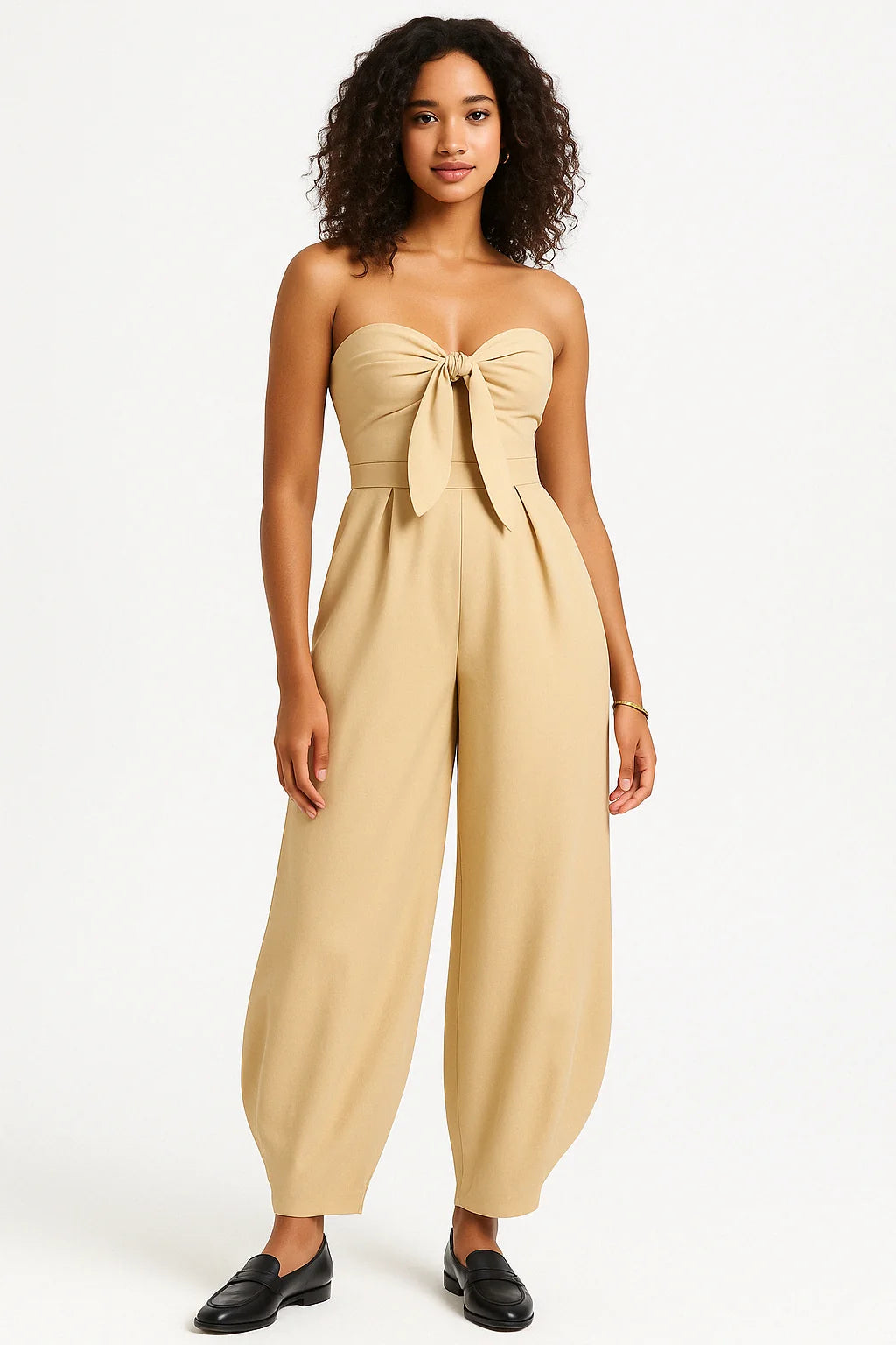 Clara - combinaison bustier à nouer, coupe ballon élégante