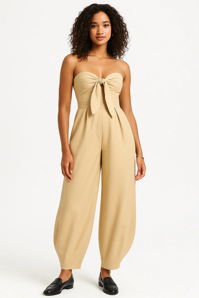 Clara - combinaison bustier à nouer, coupe ballon élégante