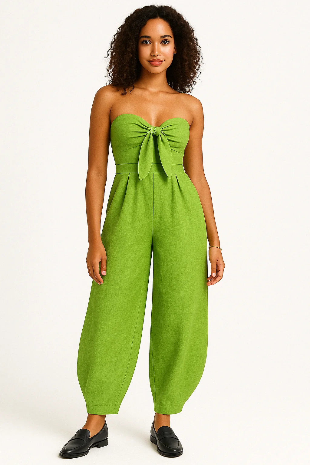 Clara - combinaison bustier à nouer, coupe ballon élégante