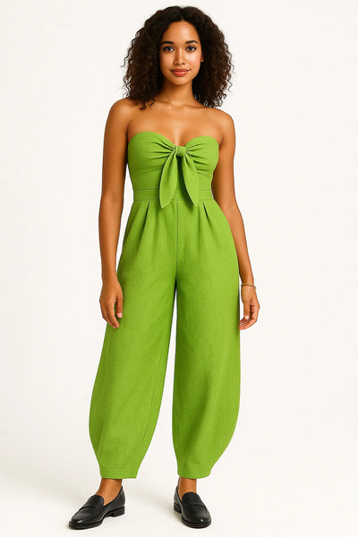 Clara - combinaison bustier à nouer, coupe ballon élégante