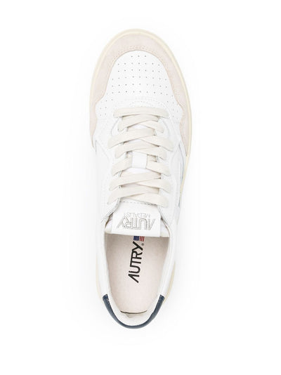 AUTRY - Basket basse Medalist cuir blanc et daim marron