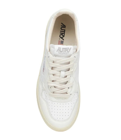 AUTRY - Basket basse Medalist cuir blanc et daim marron