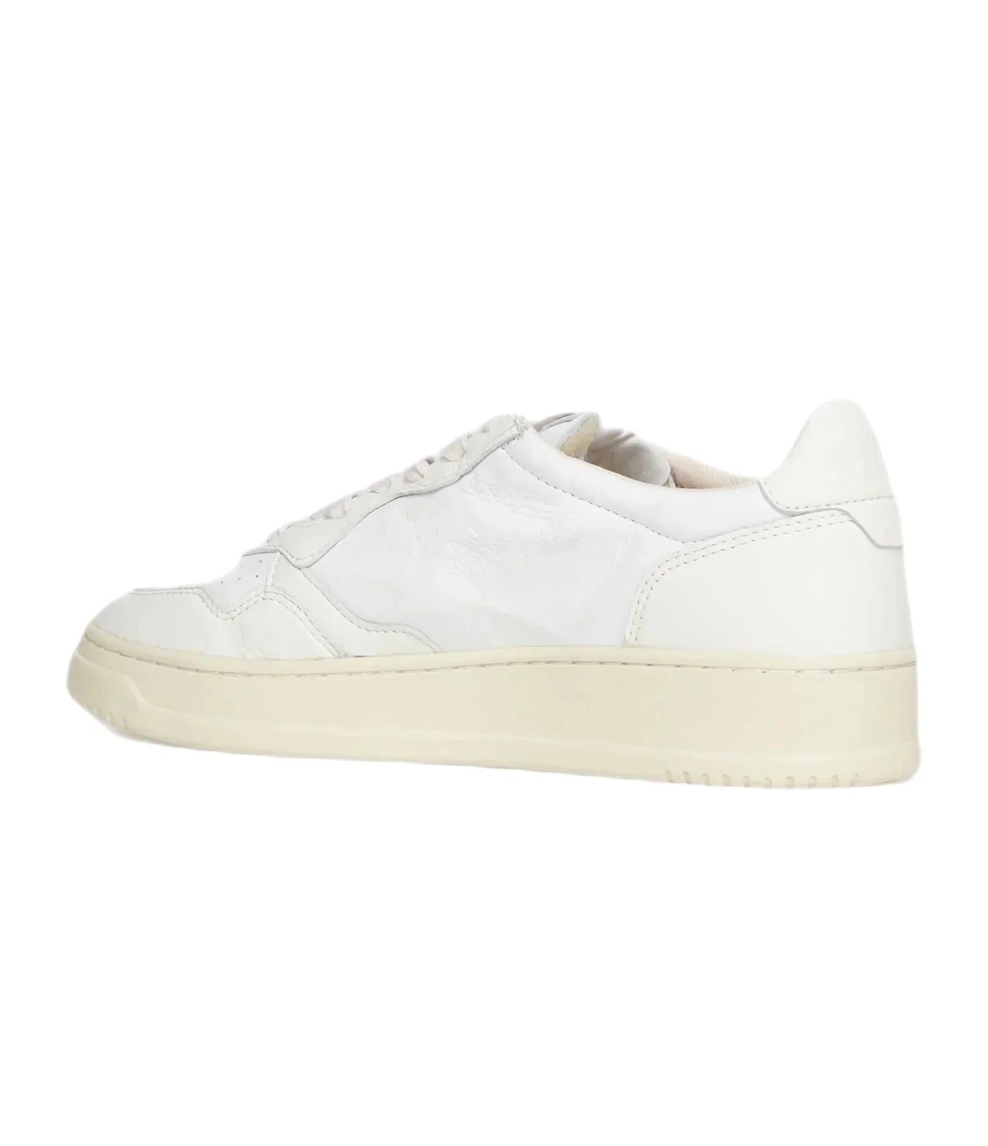 AUTRY - Basket basse Medalist cuir blanc et daim marron