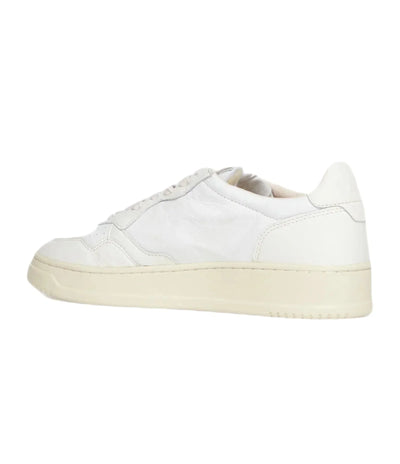 AUTRY - Basket basse Medalist cuir blanc et daim marron