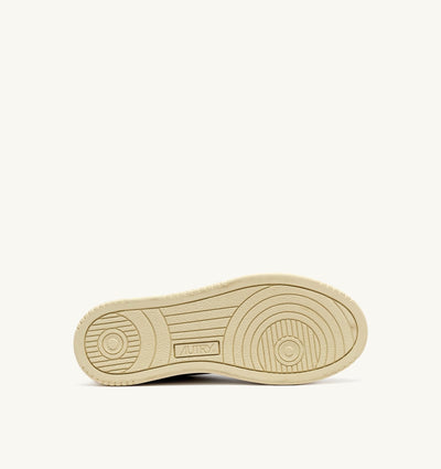AUTRY - Basket basse Medalist cuir blanc et daim marron