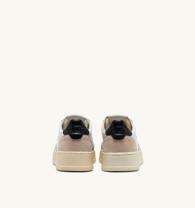 AUTRY - Basket basse Medalist cuir blanc et daim marron