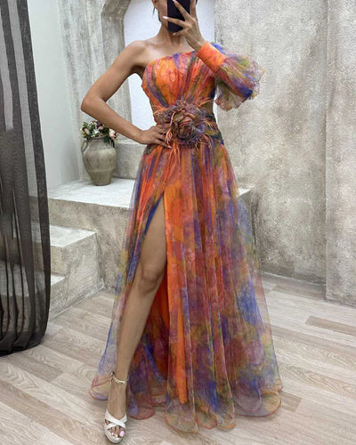 Cecelia – Robe asymétrique à une manche