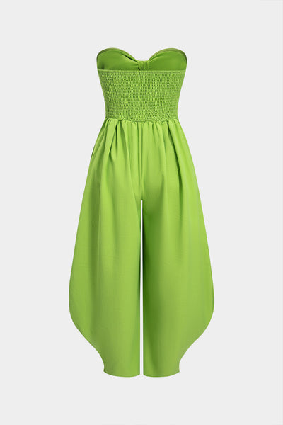 Clara - combinaison bustier à nouer, coupe ballon élégante