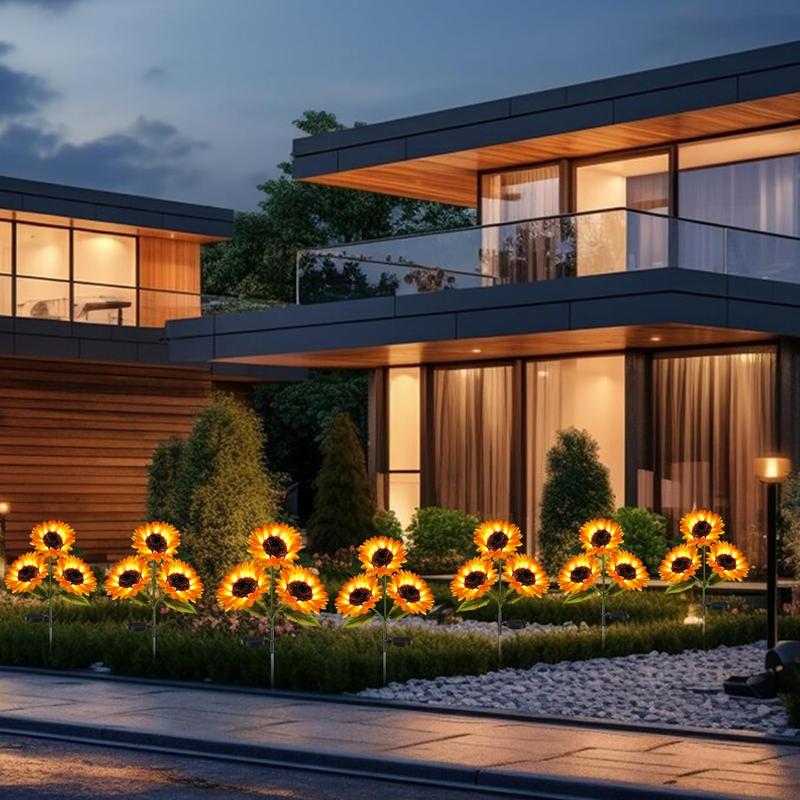 Soleilla - Lumières de jardin LED en forme de tournesol (solaires)