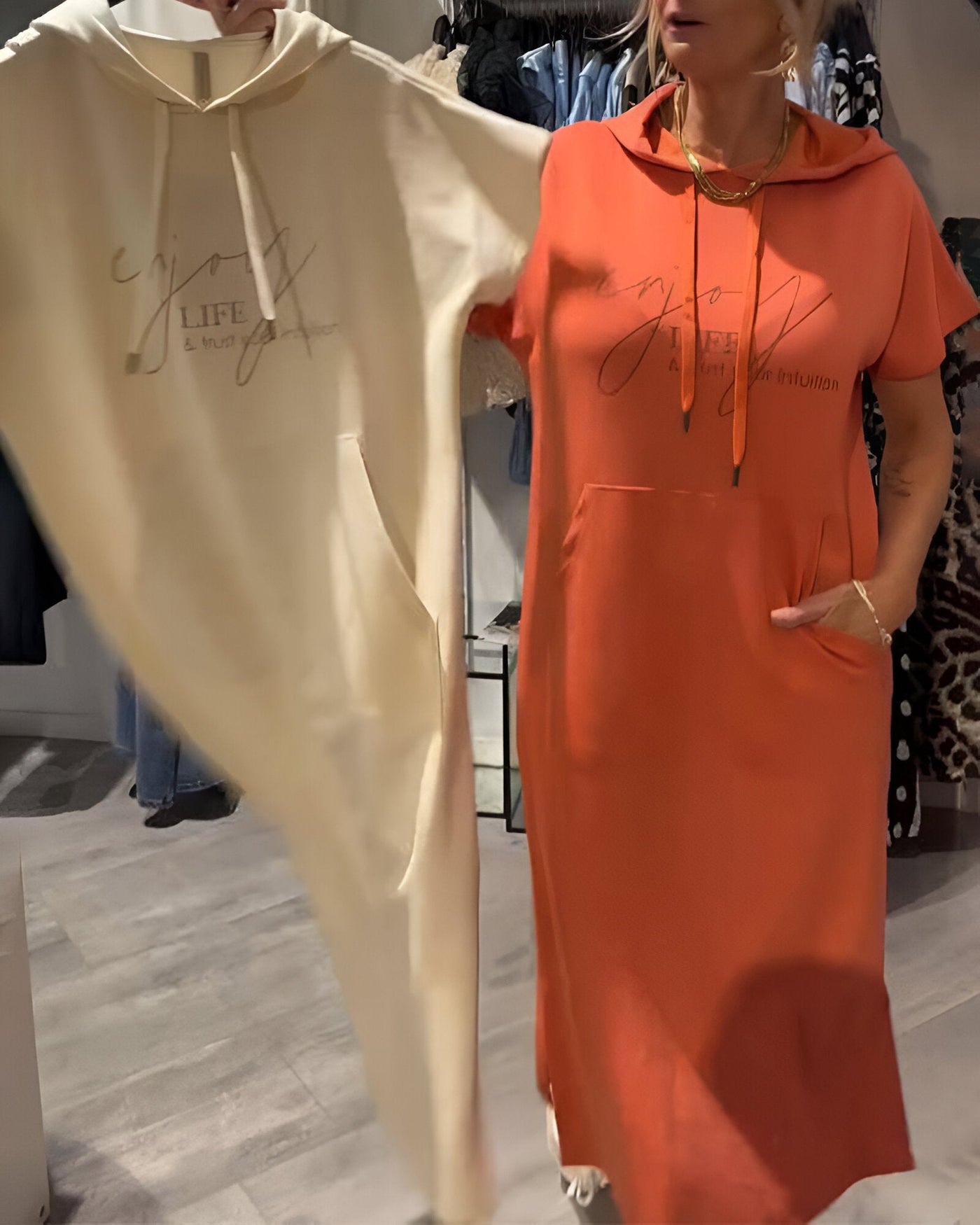 Inge – Robe à capuchon décontractée