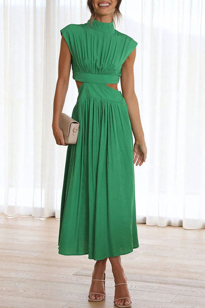 Quincy – Robe Midi avec Découpe et Poches