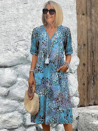 Monica – Robe Élégante à Fleurs
