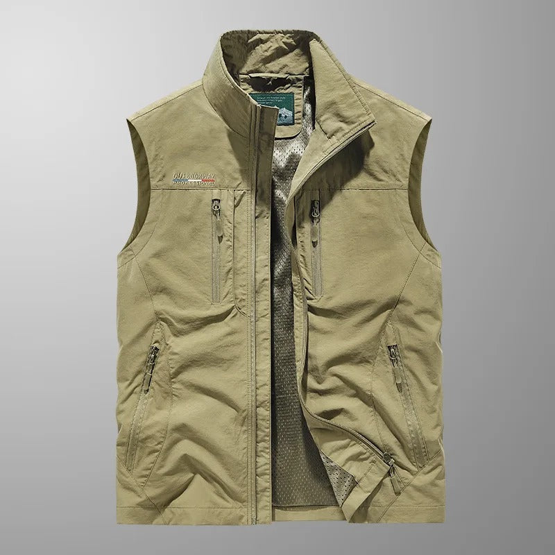 Tauno – Gilet cargo multifonctions pour homme