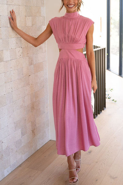 Quincy – Robe Midi avec Découpe et Poches