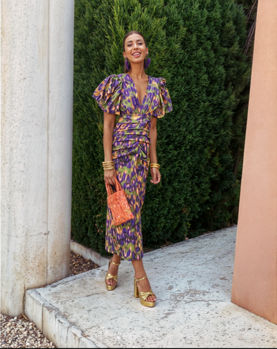 Marisol – Robe colorée à plis