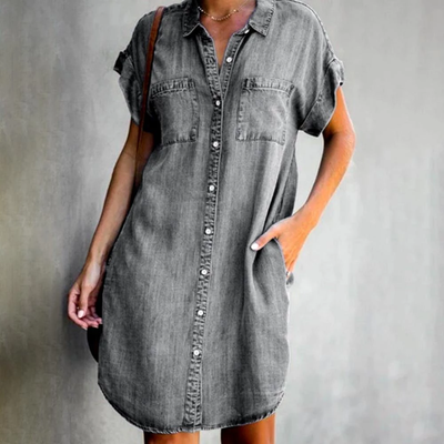 Lise - Robe chemise en denim moderne