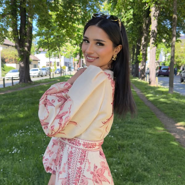 Soline - Robe longue à motif floral