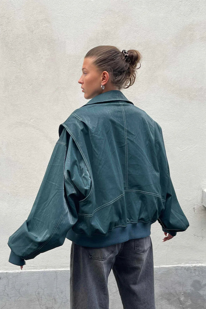 Marilou - Veste oversize à contraste de matières