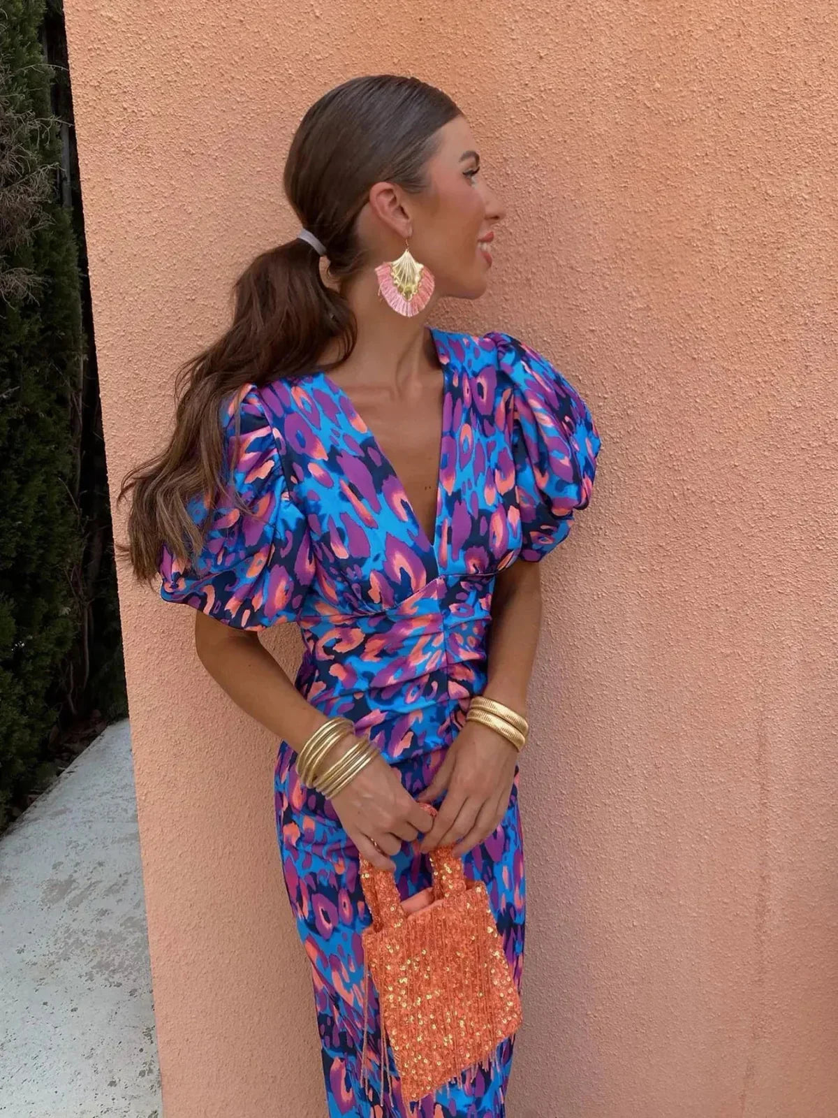 Marisol – Robe colorée à plis