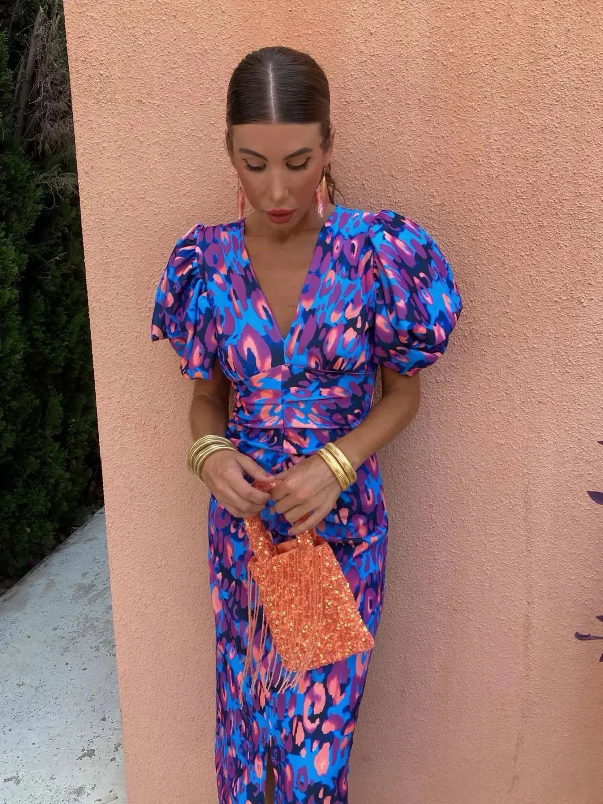 Marisol – Robe colorée à plis