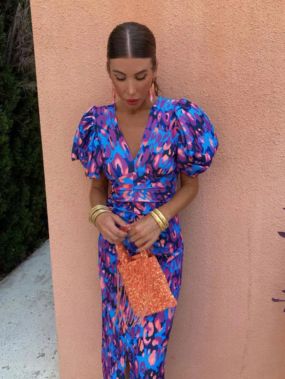 Marisol – Robe colorée à plis