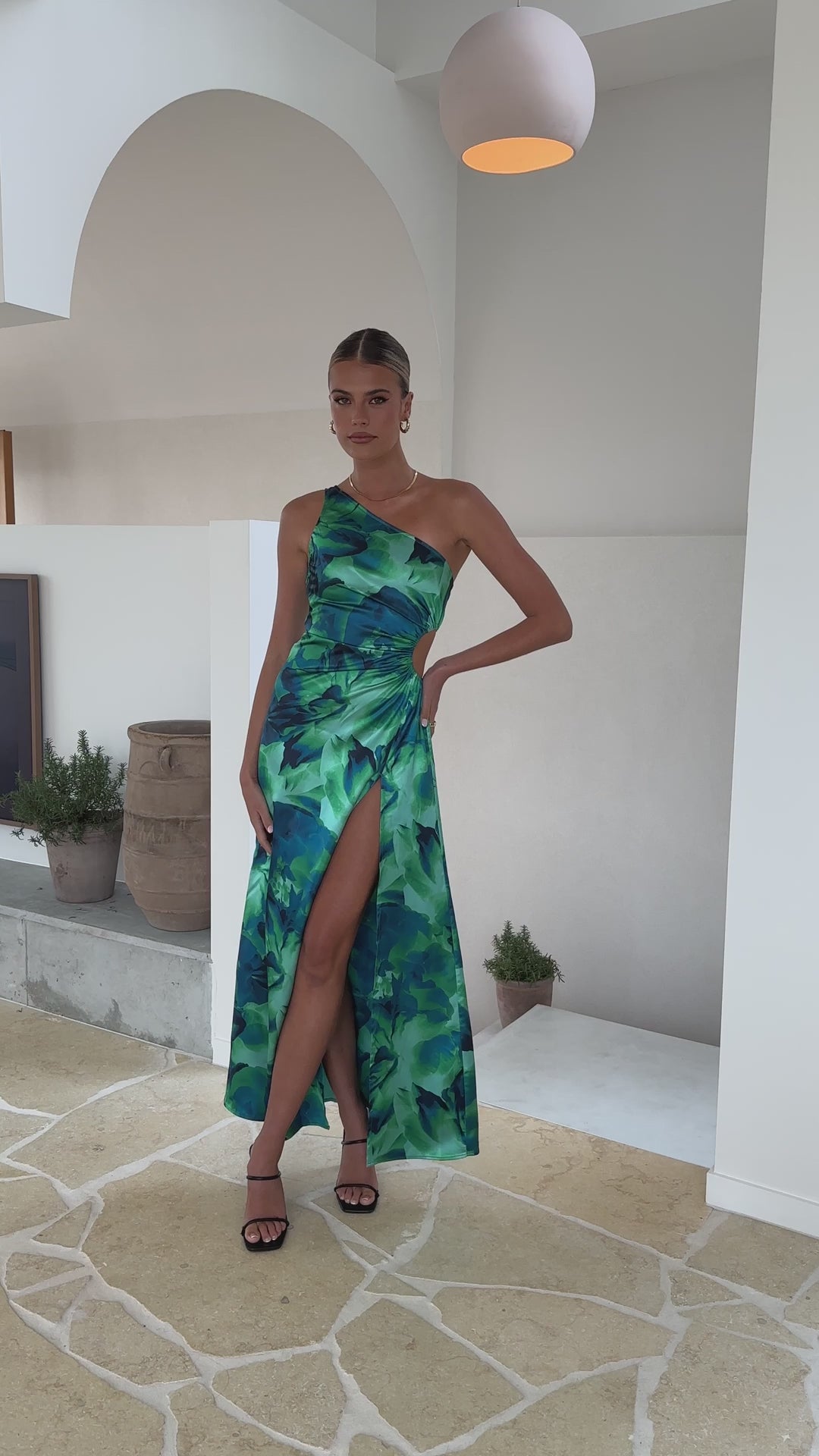 Magalie – Robe Calista vert émeraude
