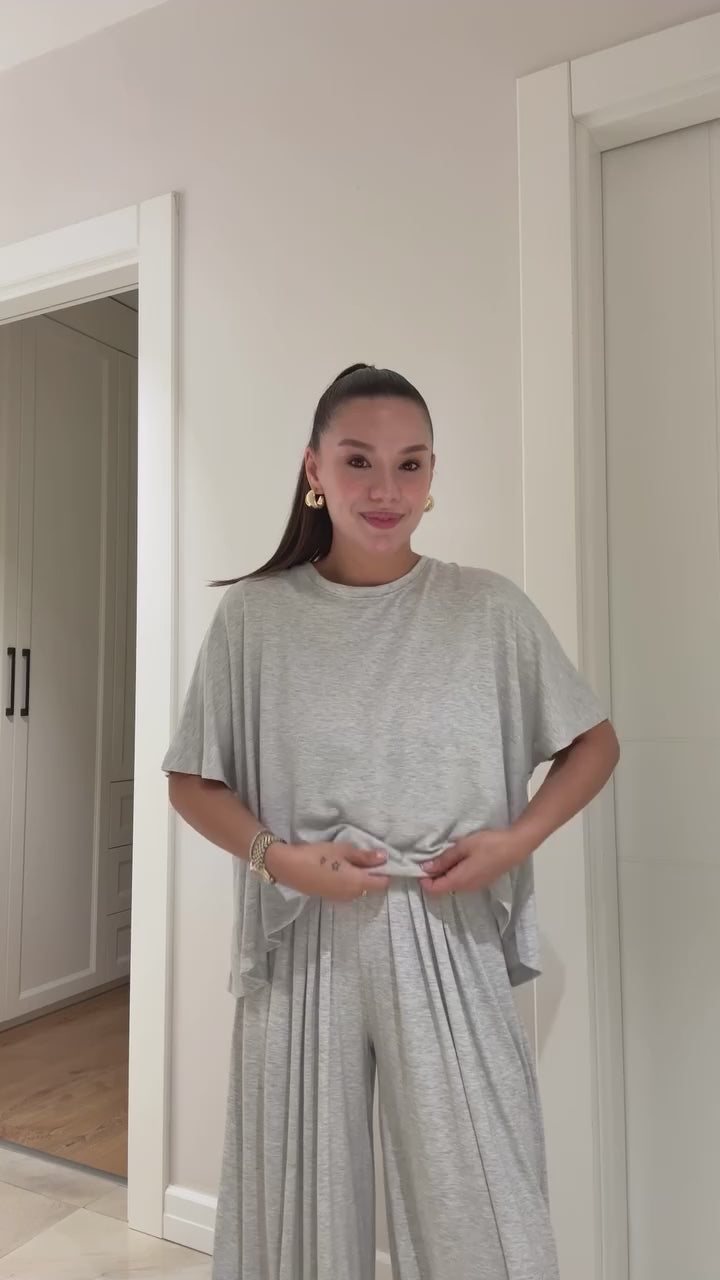 Livi - Ensemble ample deux pièces en tissu fluide