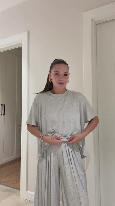 Livi - Ensemble ample deux pièces en tissu fluide