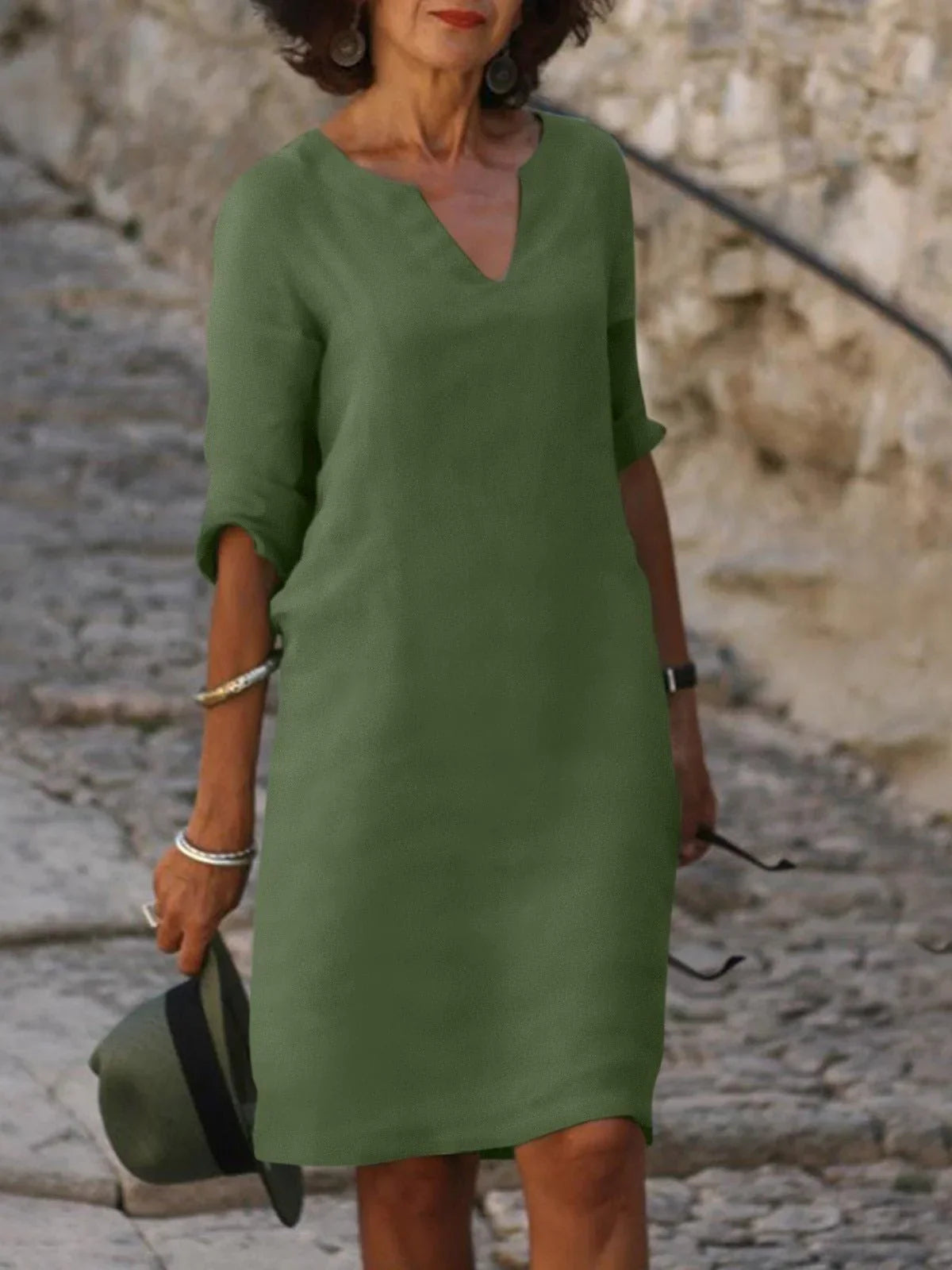 Lyne - Robe à col en V qui cache le ventre