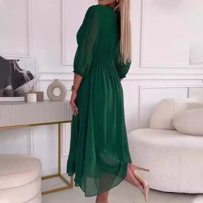 Nalia - Robe Légère en Chiffon à Col V