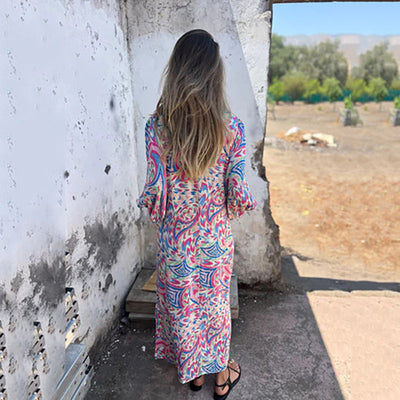 Maïka – Robe Longue Féminine avec Poches Pratiques