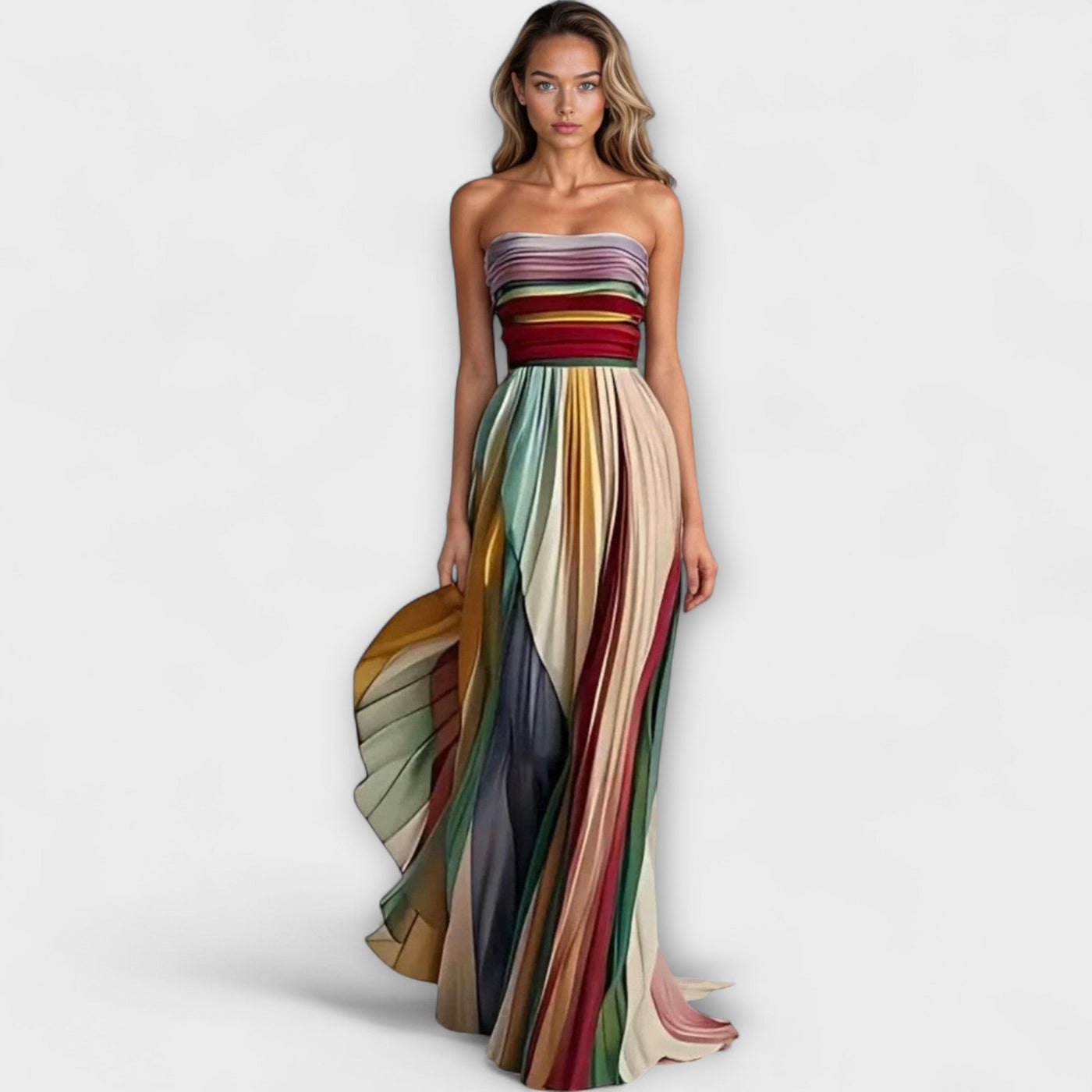 Flora – Robe Colorée Sans Manches