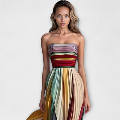 Flora – Robe Colorée Sans Manches