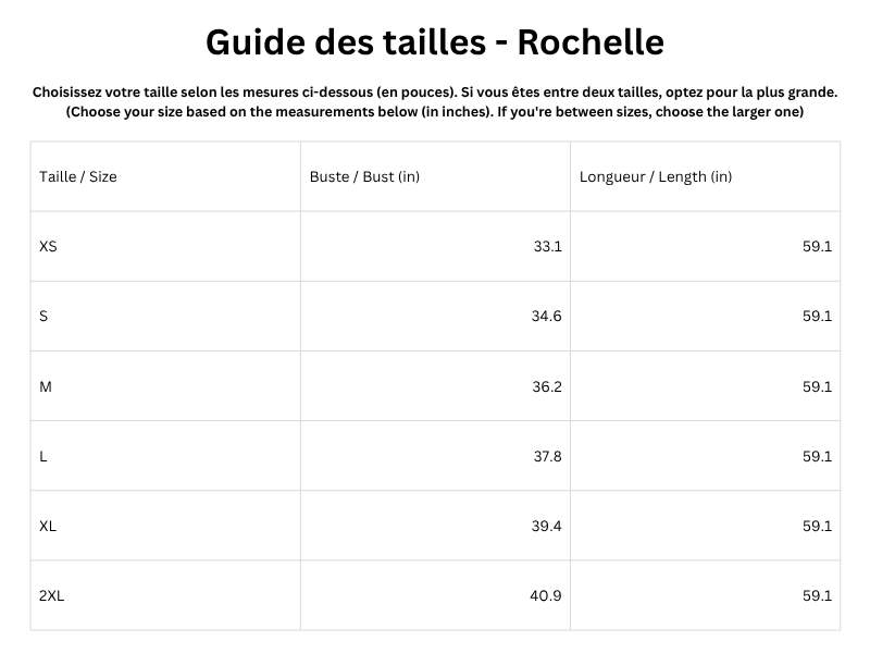 Guide des tailles
