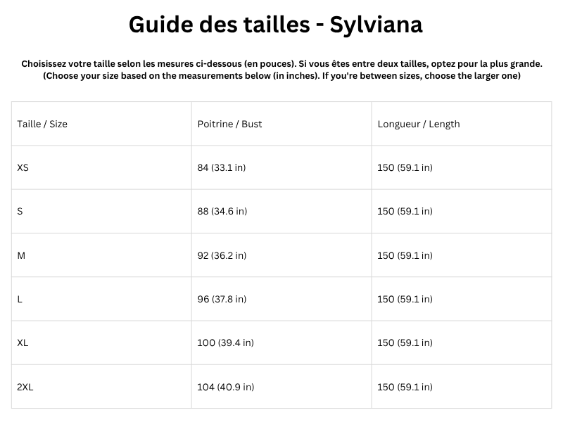 Guide des tailles