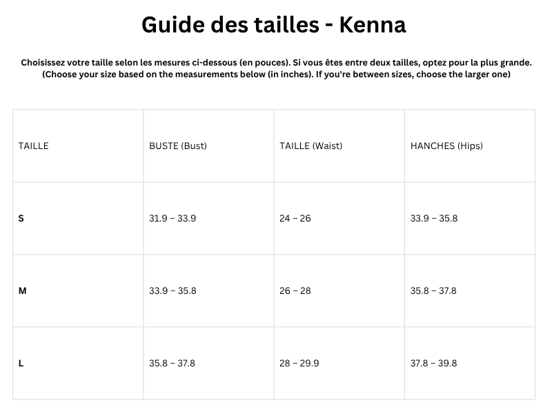Guide des tailles