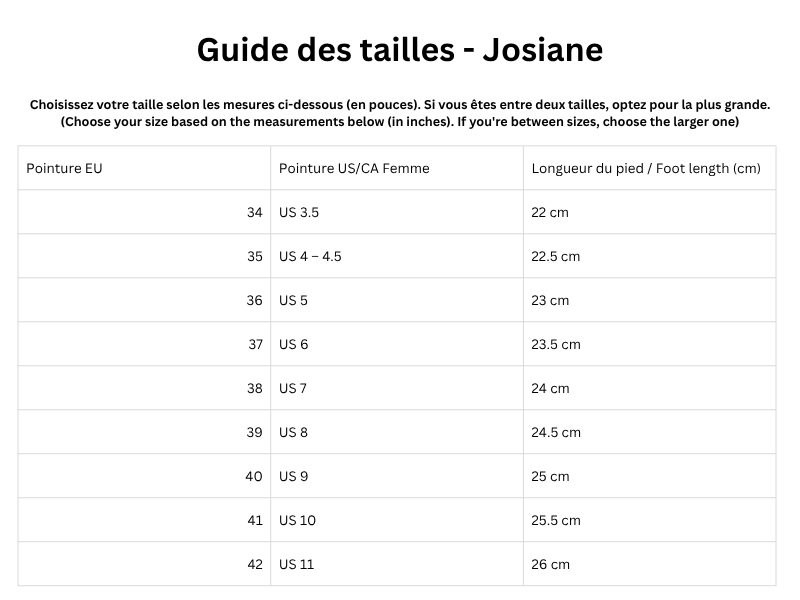 Guide des tailles