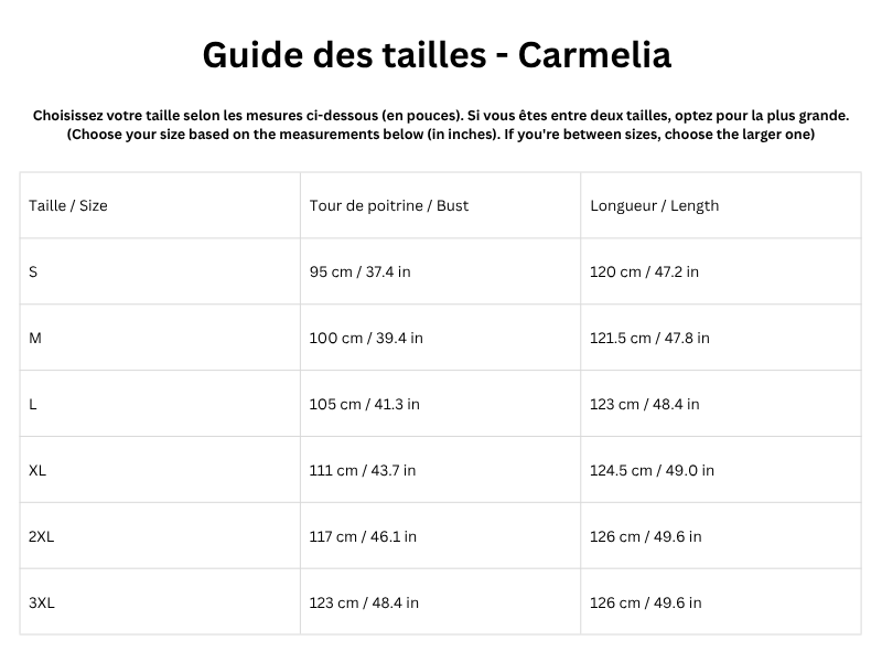 Guide des tailles