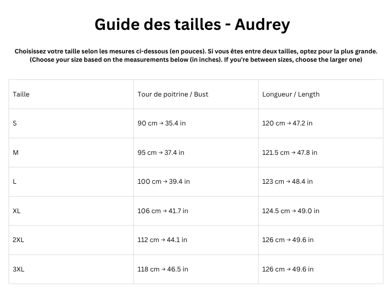 Guide des tailles