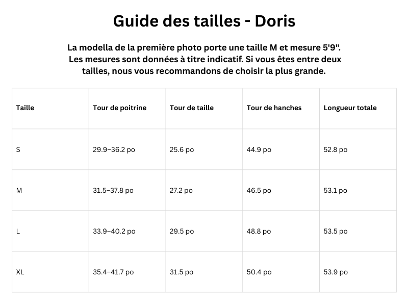 Guide des tailles
