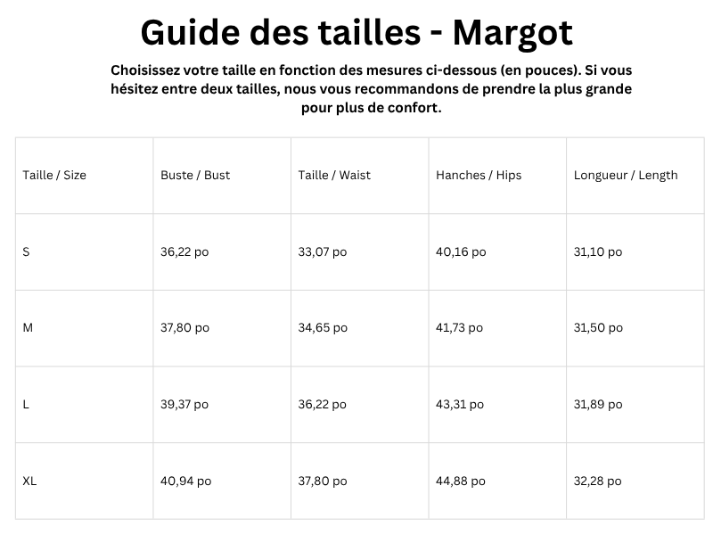 Guide des tailles