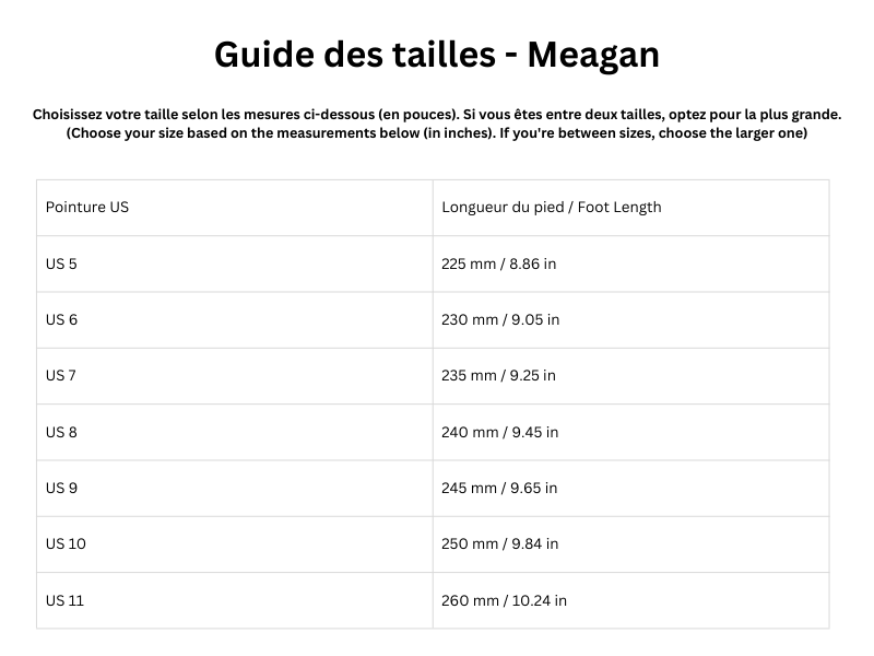 Guide des tailles