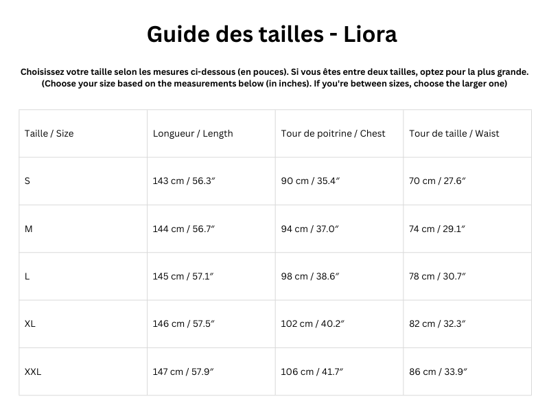 Guide des tailles