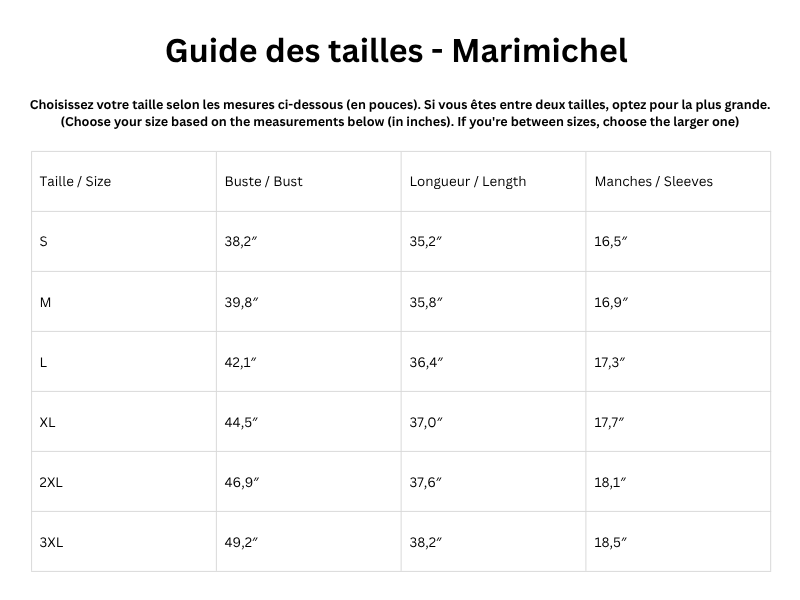 Guide des tailles