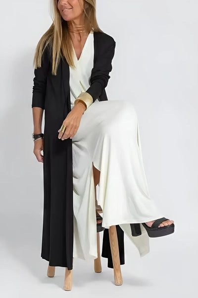 Patricia – Robe Longue Élégante avec Cardigan Assorti Offert