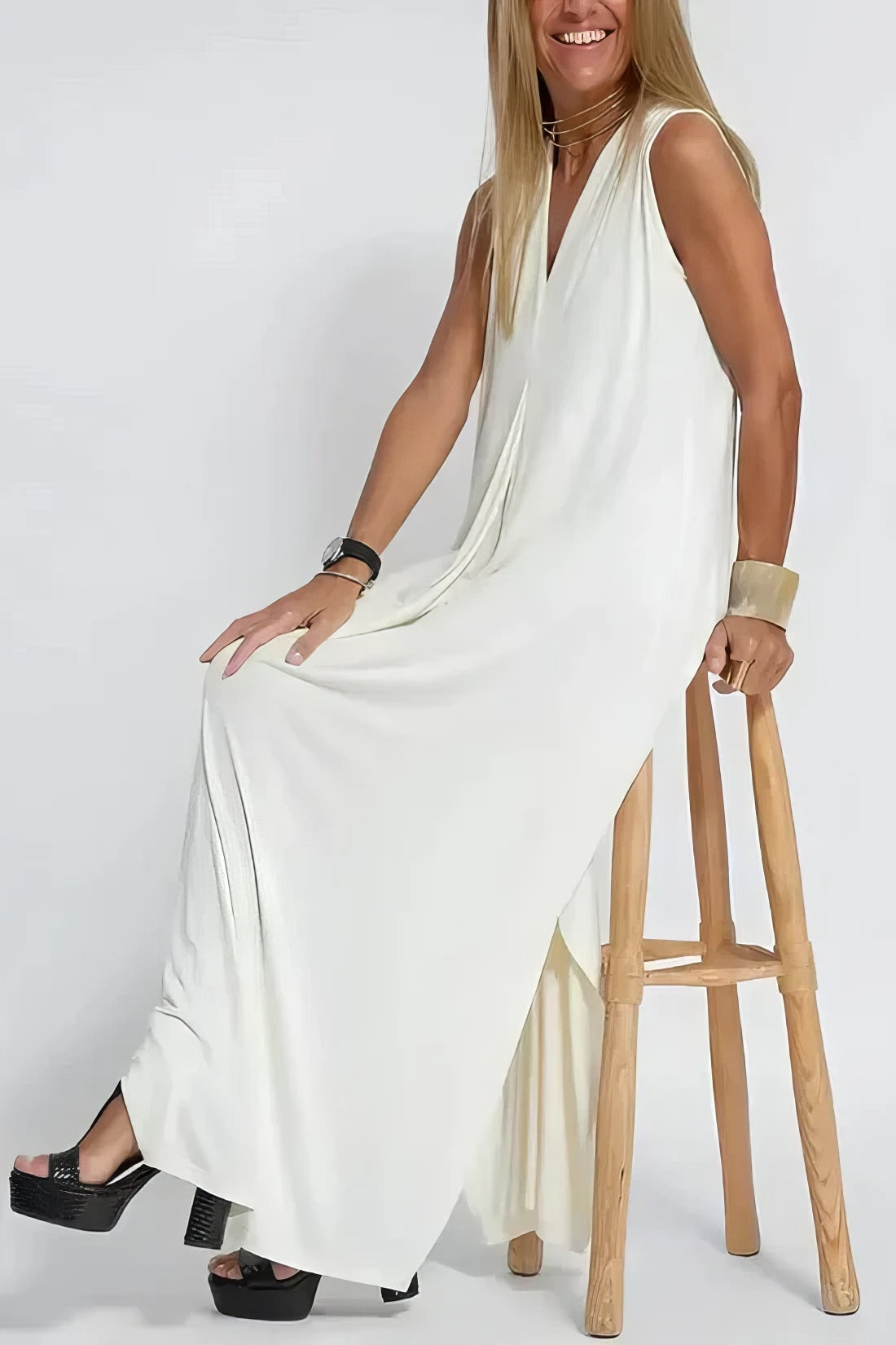 Patricia – Robe Longue Élégante avec Cardigan Assorti Offert
