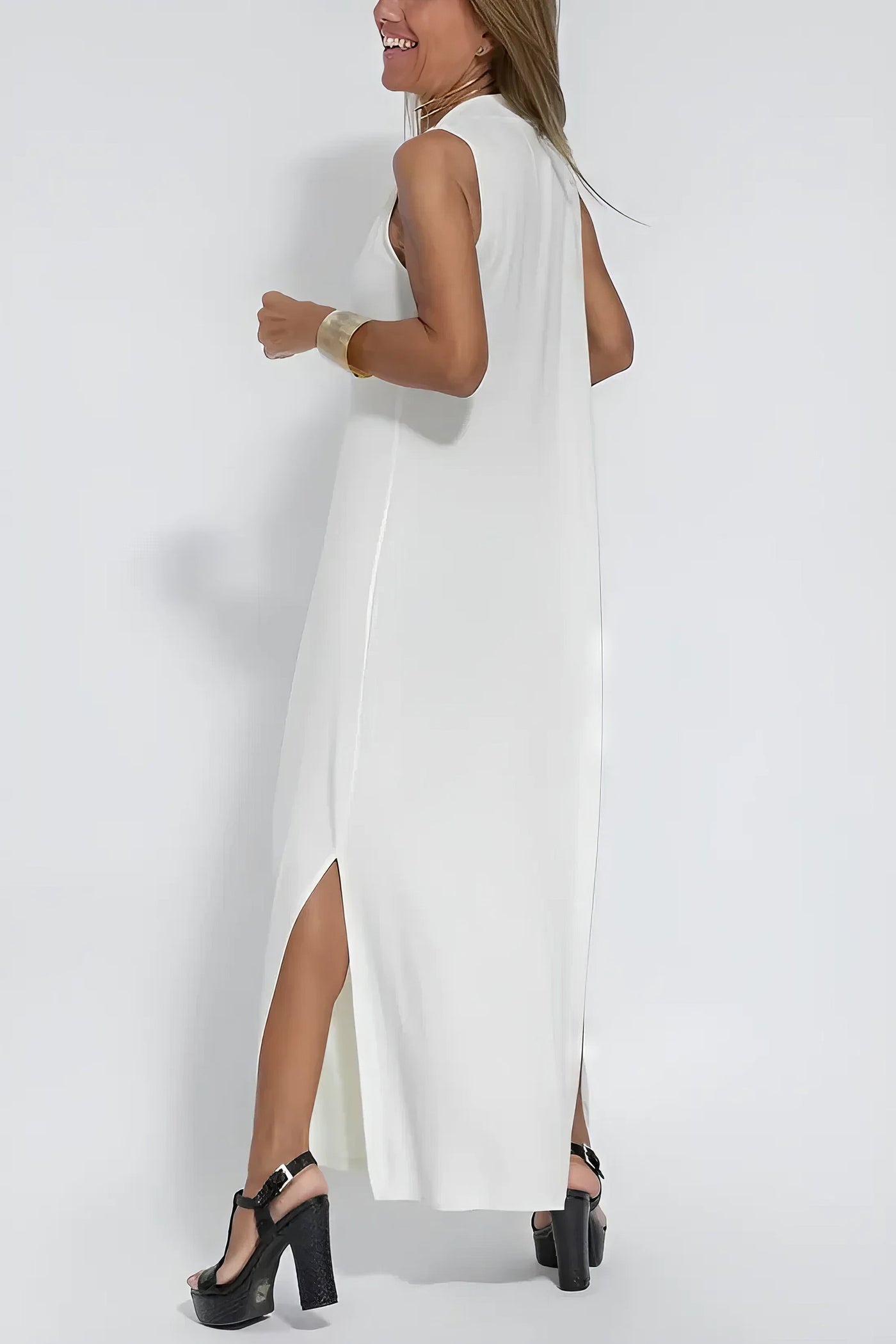 Patricia – Robe Longue Élégante avec Cardigan Assorti Offert