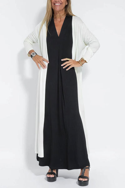 Patricia – Robe Longue Élégante avec Cardigan Assorti Offert