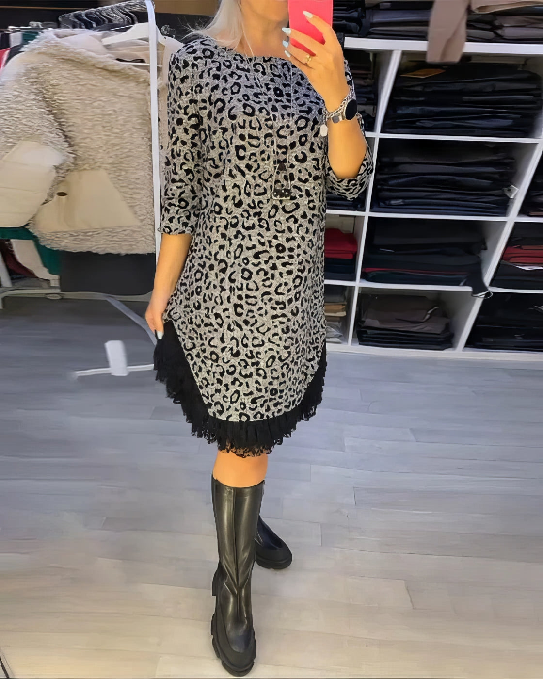 Sienna – Robe Élégante à Imprimé Léopard
