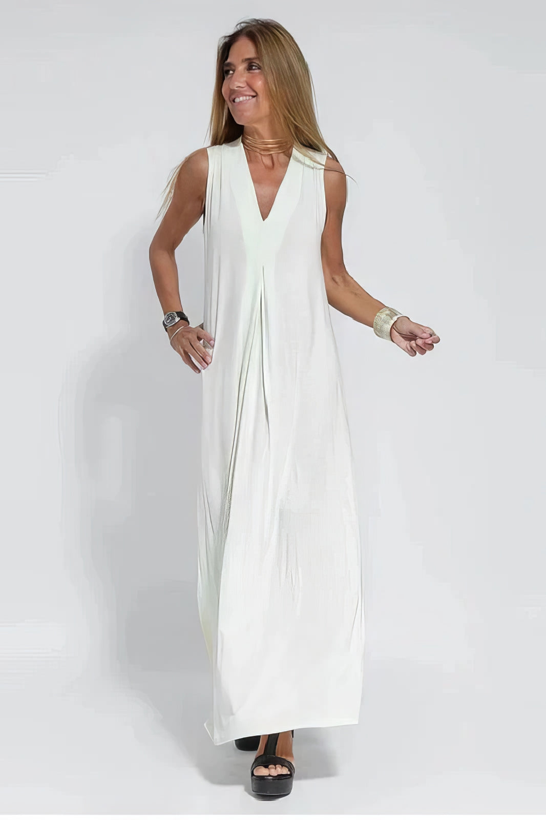 Patricia – Robe Longue Élégante avec Cardigan Assorti Offert